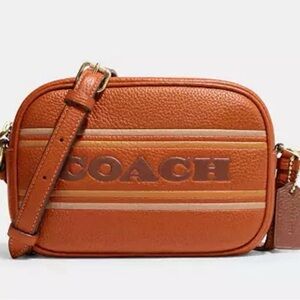 COACH Mini Jamie Camera Bag With Coach Stripe Pebble Leather